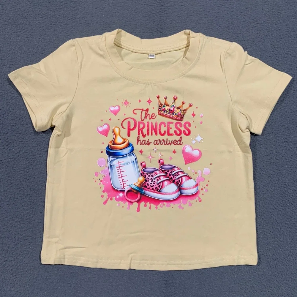 New Graphic T-Shirt Girls 5 The Princess Has Arrived Crown Tee From Amazon